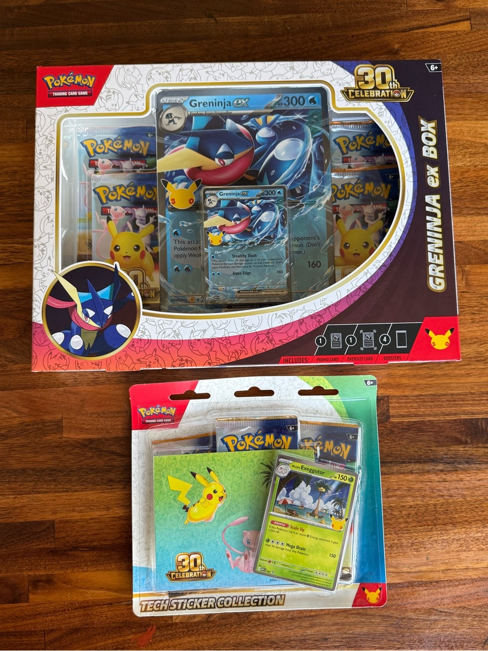 Pokémon 30th Anniversary Geninja EX Box AND Teck Sticker Collection